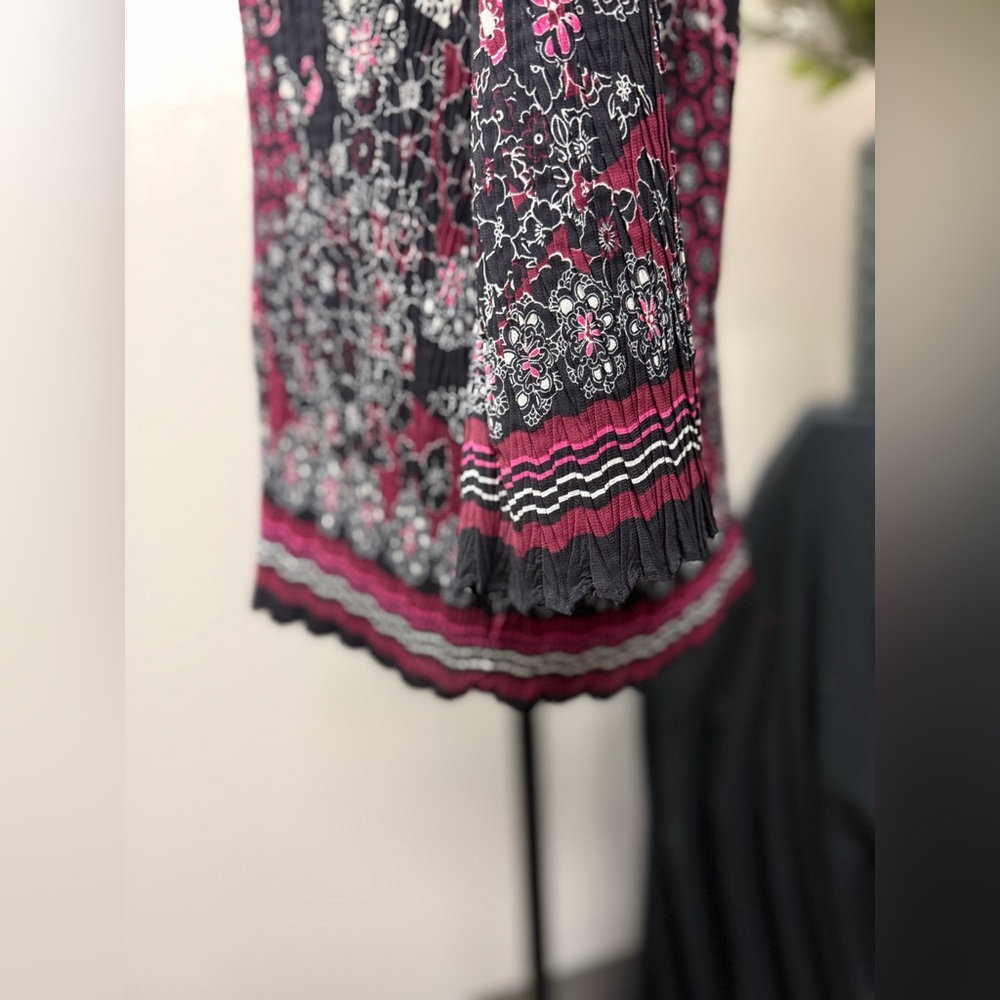 NICOLA Multicolor Patchwork Boho Chic Burgundy Bu… - image 7